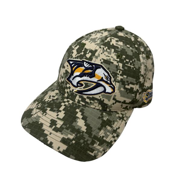 Nashville Predators Hat Cap Camo Strapback Adjustable Camouflage NHL Hockey - Picture 1 of 12